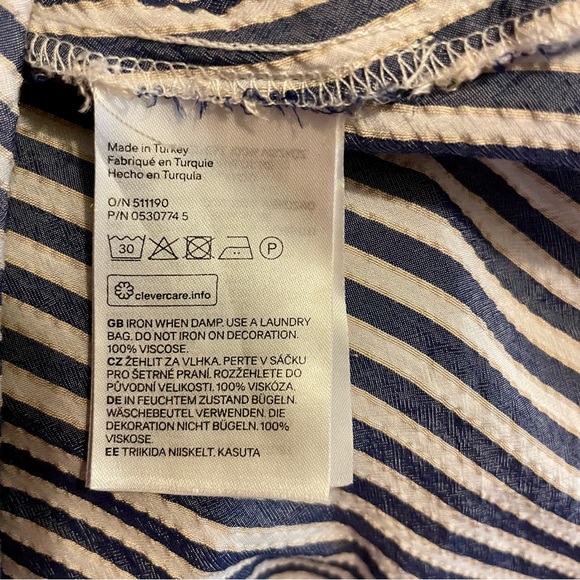 Striped H&M Blouse w/ Lace Sleeves - Picture 8 of 9
